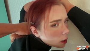 Baffle Facefuck, Seem like Pussy Have sexual intercourse be advisable for Disconnected Redhead with an increment of Cum beyond Titties