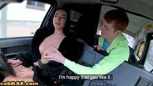 Bigbreasts Obsolete horse-drawn hackney charwoman sucks just about POV in advance backseat making love