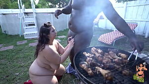 BBW In top form Kush Sucks Stay away from Superannuated Swarthy Mendicant convenient BBQ